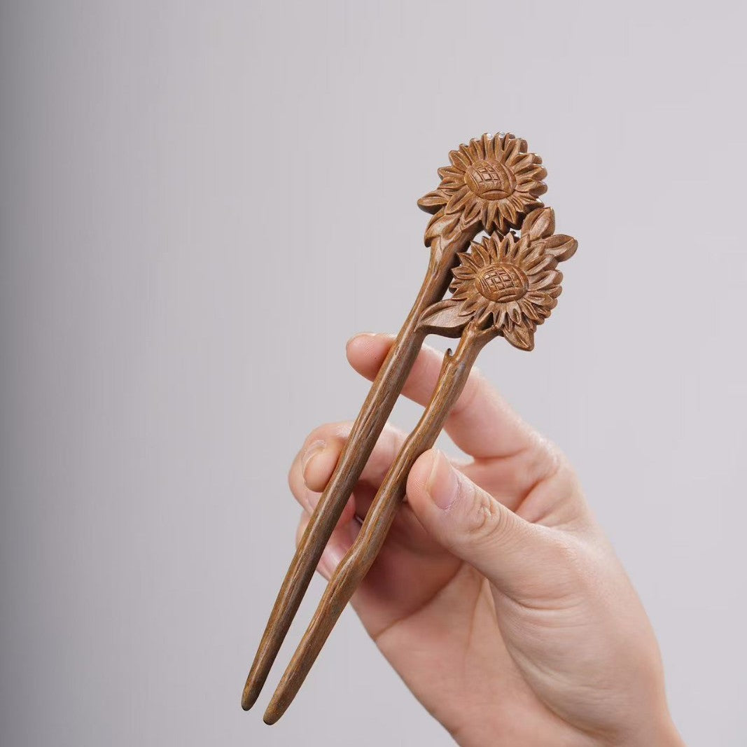 PF143 - Intricate Wooden Hair Sticks - Wholesale