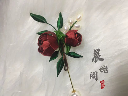 PF056 - Rose Chanhua Brooch - Wholesale