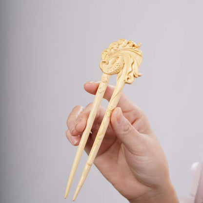 PF143 - Intricate Wooden Hair Sticks - Wholesale