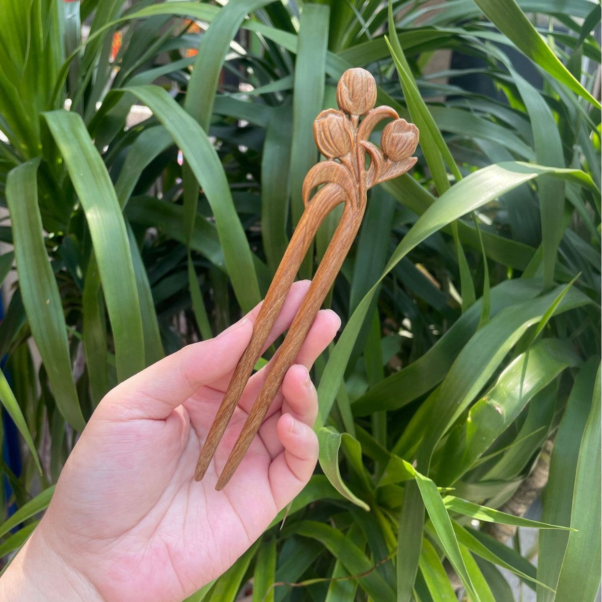 PF143 - Intricate Wooden Hair Sticks - Wholesale