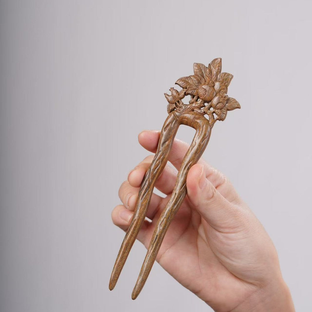 PF143 - Intricate Wooden Hair Sticks - Wholesale