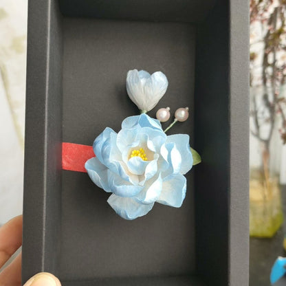 Handmade Hibiscus Ronghua Hairpin - Artisanal Silk Floral Headpiece