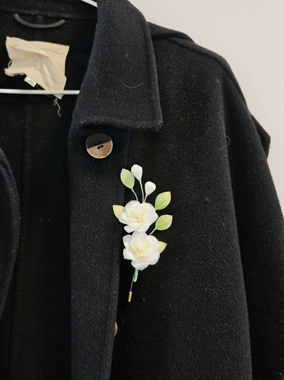 Handmade Ronghua Jasmine Flower - Lifelike Botanical Hair Accessory
