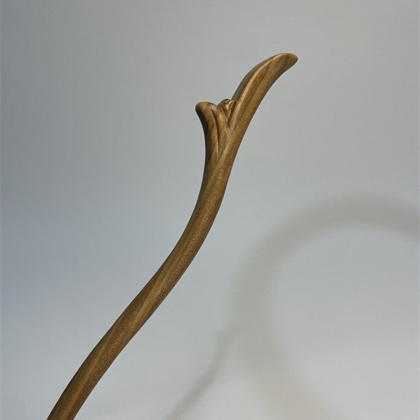 PF145 - 20cm Green Sandalwood Hair Sticks - Wholesale