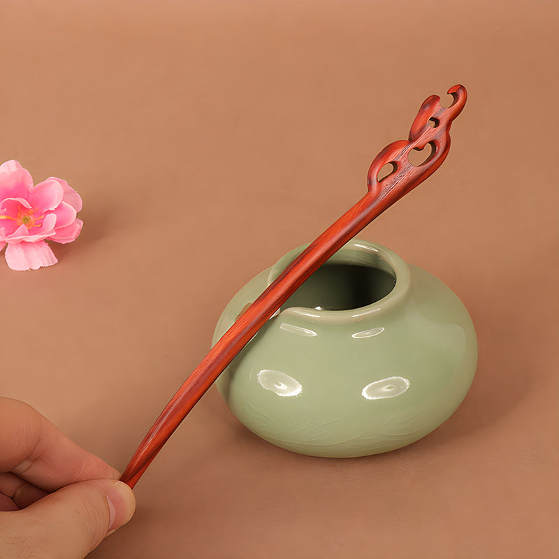 PF086 - 18cm African Padauk Hair Sticks - Wholesale