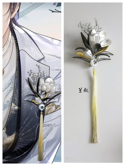 Handmade Chanhua Thread-Wrapped Floral Brooch - Elegant Wedding & Banquet Accessory