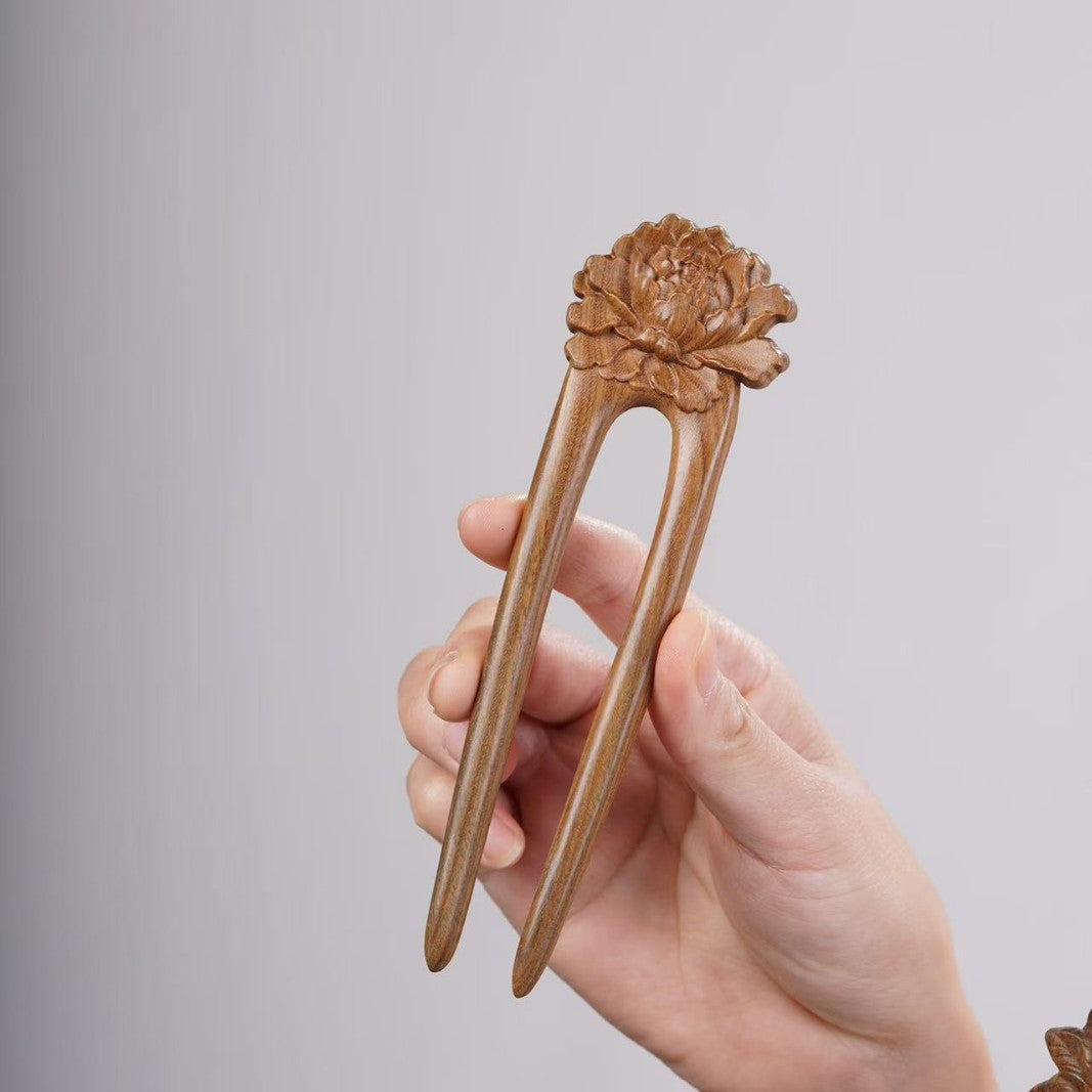 PF143 - Intricate Wooden Hair Sticks - Wholesale