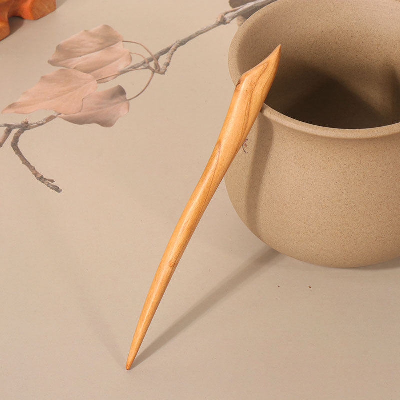 PF125 - 15cm Peach Wood Hair Sticks - Wholesale