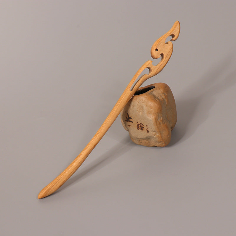 PF099 - 18cm Peach Wood Hair Sticks - Wholesale
