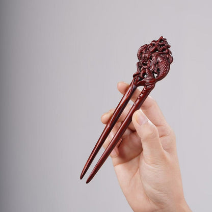 PF143 - Intricate Wooden Hair Sticks - Wholesale