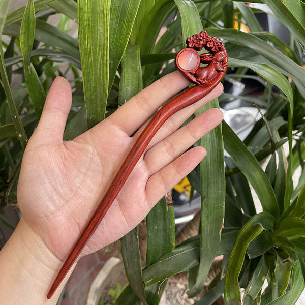 PF140 - 20cm Rosewood Hair Sticks - Wholesale