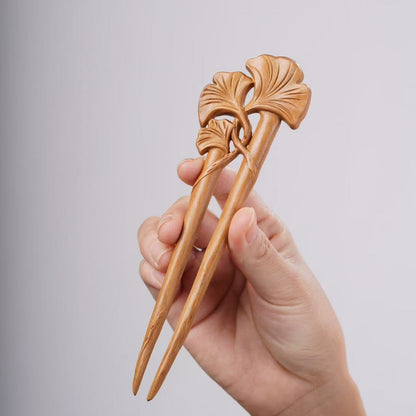 PF143 - Intricate Wooden Hair Sticks - Wholesale