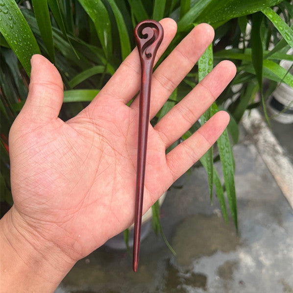 PF161 - 18cm Red Sandalwood Hair Sticks - Wholesale
