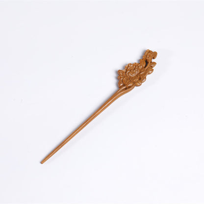 PF145 - 20cm Green Sandalwood Hair Sticks - Wholesale