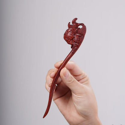 PF143 - Intricate Wooden Hair Sticks - Wholesale