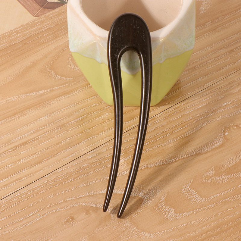 PF105 - U Shape African Blackwood Hair Sticks - Wholesale