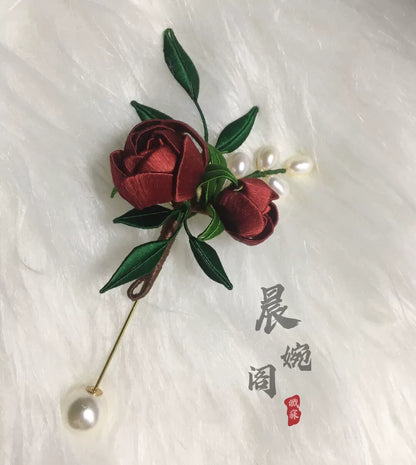 PF056 - Rose Chanhua Brooch - Wholesale
