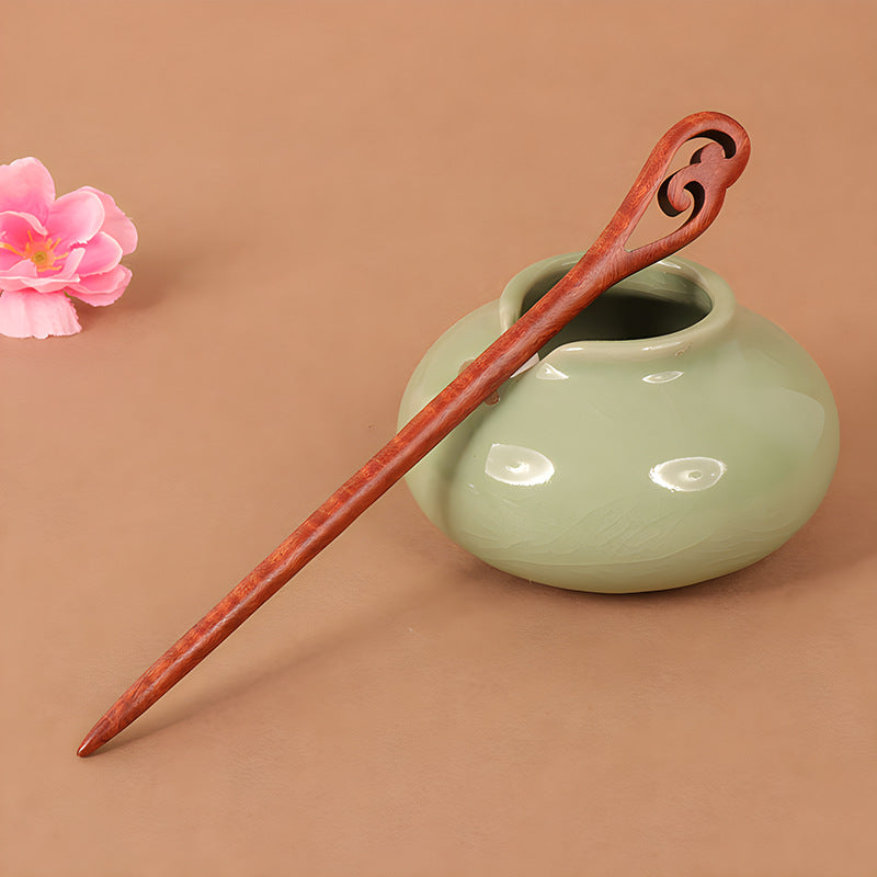 PF086 - 18cm African Padauk Hair Sticks - Wholesale