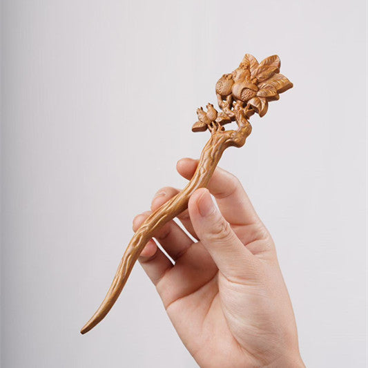 PF143 - Intricate Wooden Hair Sticks - Wholesale