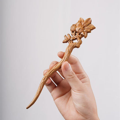 PF143 - Intricate Wooden Hair Sticks - Wholesale