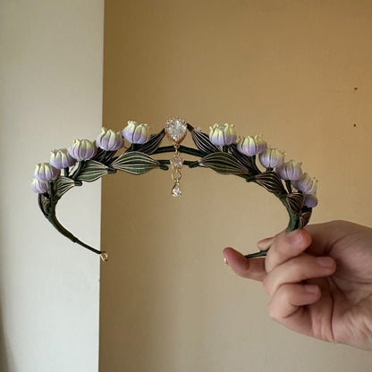 lily of the valley flower crown Handmade Lily of the Valley Princess Tiara