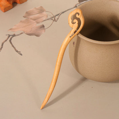 PF125 - 15cm Peach Wood Hair Sticks - Wholesale