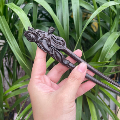 PF143 - Intricate Wooden Hair Sticks - Wholesale