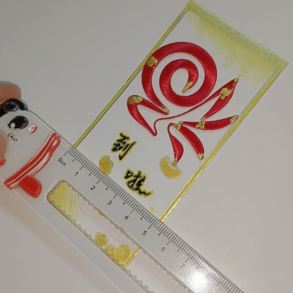 Handmade Thread-Wrapped "Fu" Bookmark - Chanhua Good Fortune Stationery