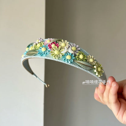 Handmade Daisy Chanhua Headband - Artisanal Floral Crown Accessory