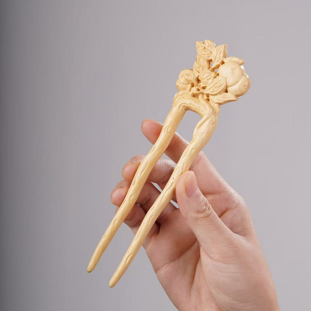 PF143 - Intricate Wooden Hair Sticks - Wholesale
