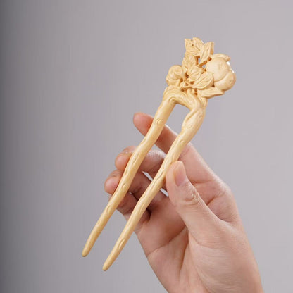 PF143 - Intricate Wooden Hair Sticks - Wholesale
