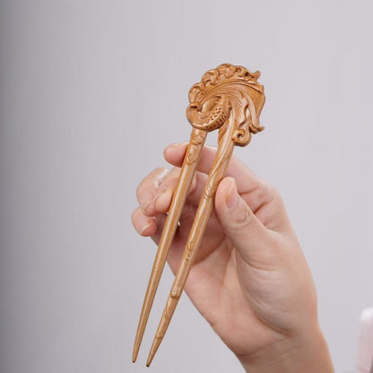 PF143 - Intricate Wooden Hair Sticks - Wholesale