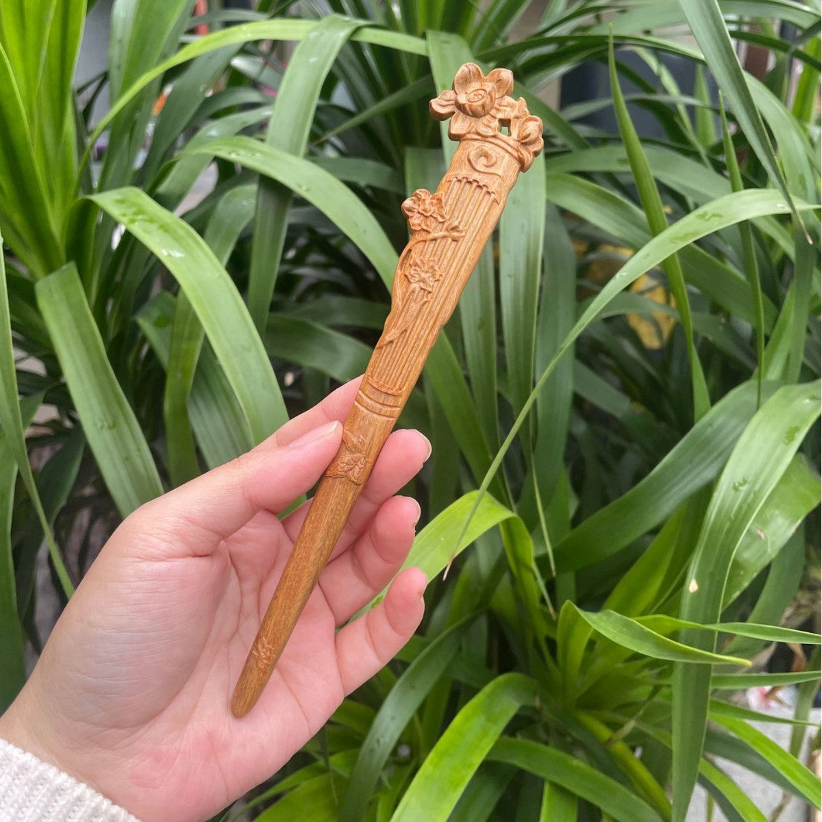 PF143 - Intricate Wooden Hair Sticks - Wholesale