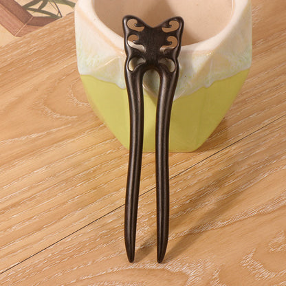 PF105 - U Shape African Blackwood Hair Sticks - Wholesale