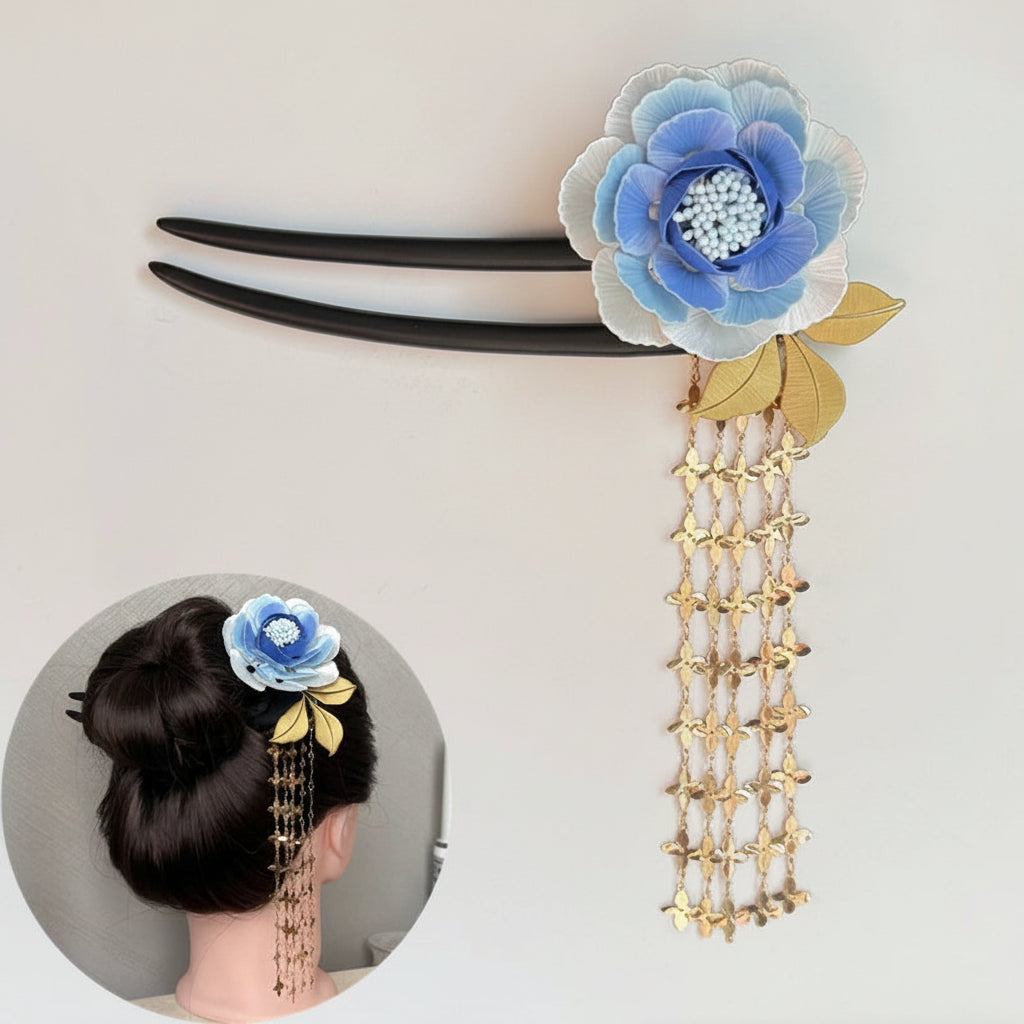 Peony Hairpin Chanhua Materials Flowers DIY Kit - Include Detailed Video Tutorial