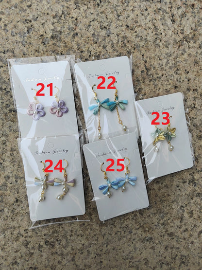 PF232 - Bow and Flower Series Chanhua Earrings - Wholesale