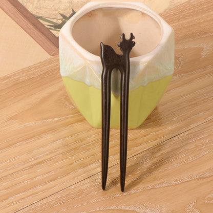 PF105 - U Shape African Blackwood Hair Sticks - Wholesale