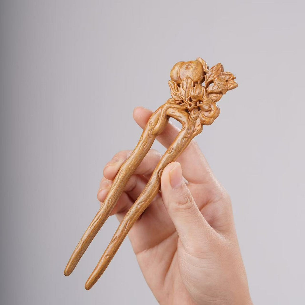 PF143 - Intricate Wooden Hair Sticks - Wholesale