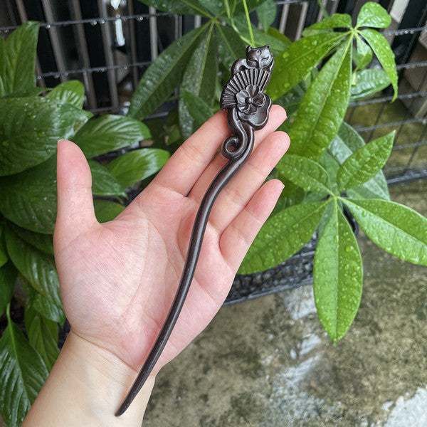 PF142 - 20cm African Blackwood Hair Sticks - Wholesale