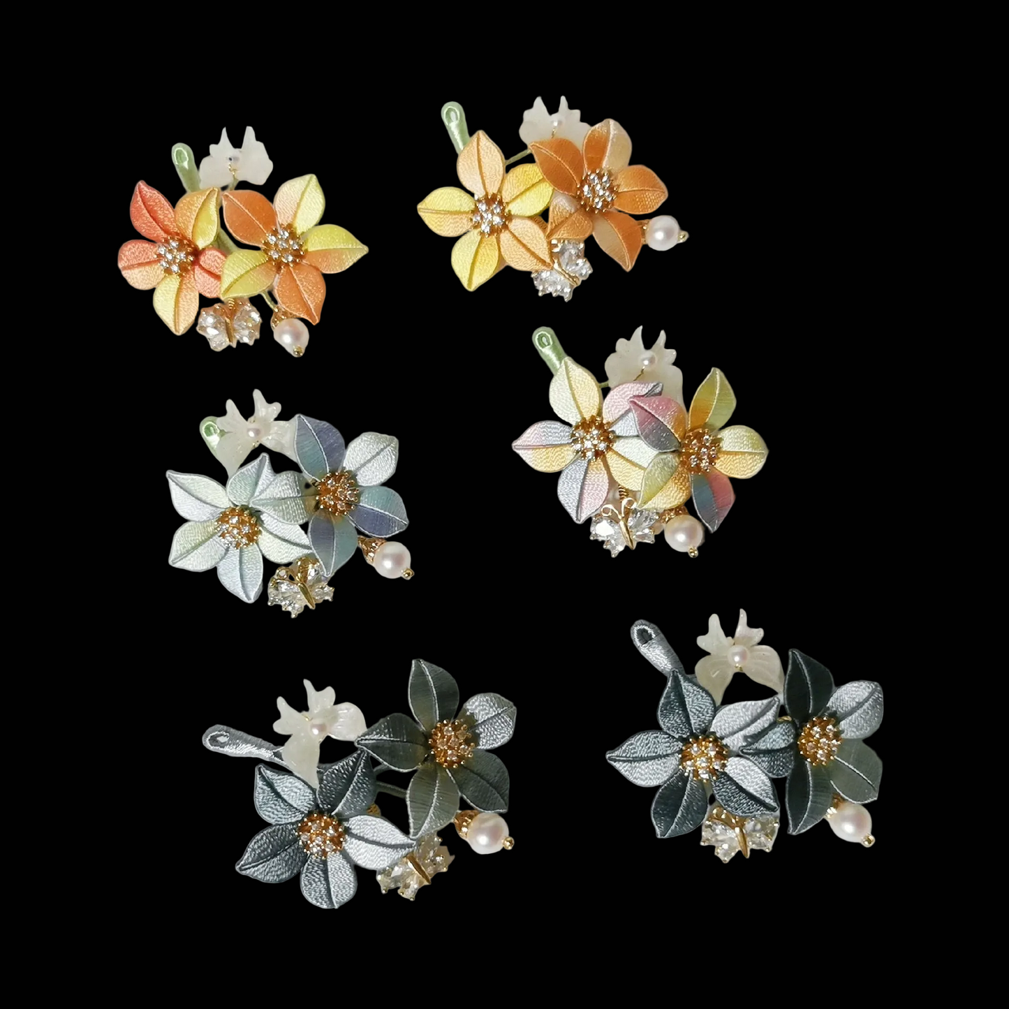 Shijing Handmade Chanhua Flower Brooch - Daily, Wedding & Banquet