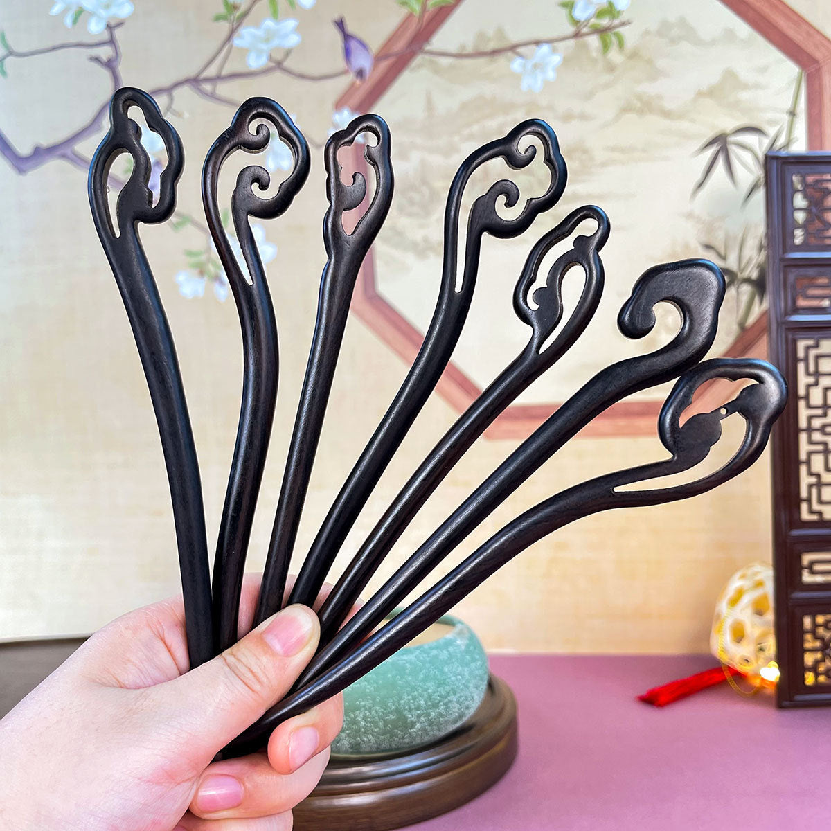 PF200 - African Blackwood Hair Sticks - Wholesale