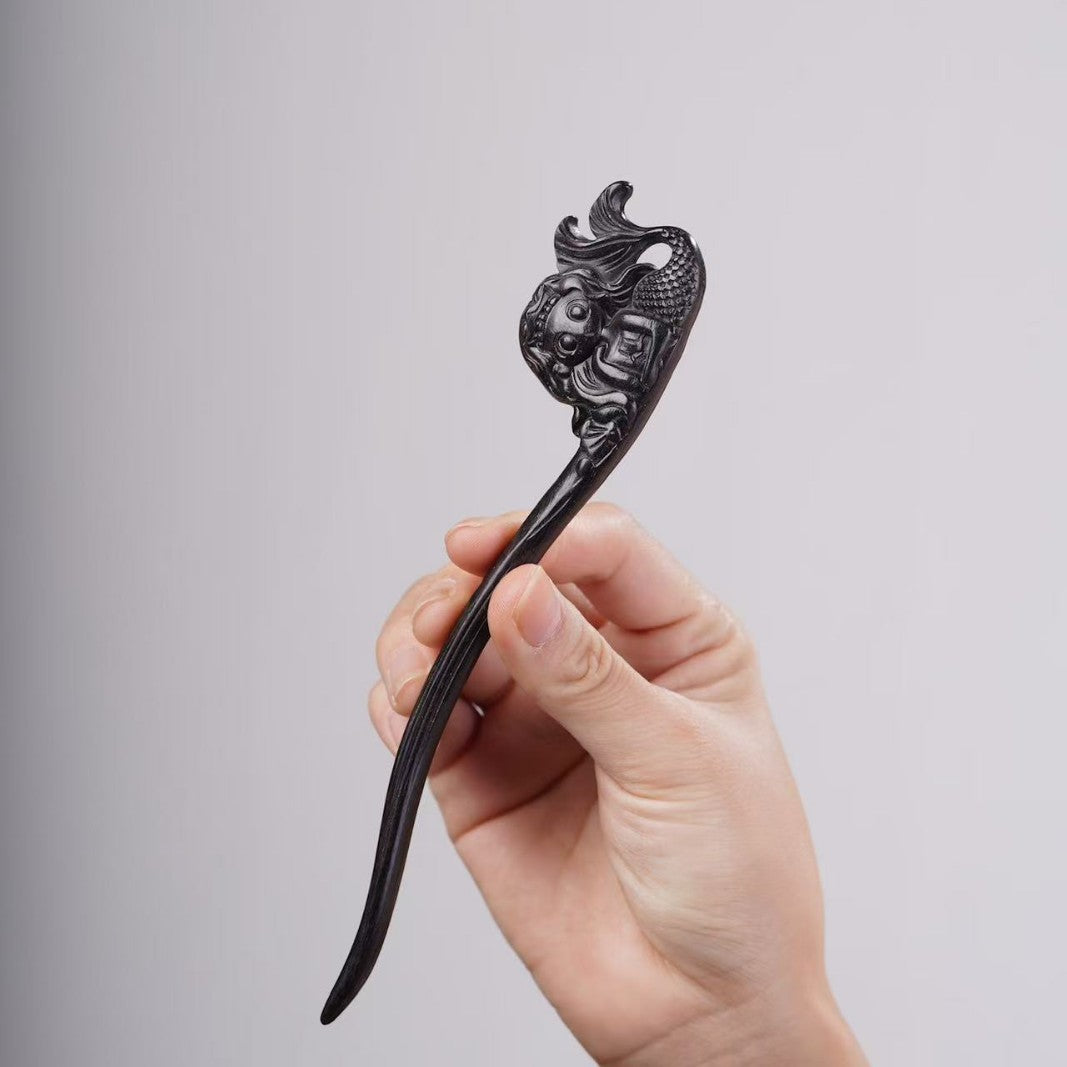 PF143 - Intricate Wooden Hair Sticks - Wholesale