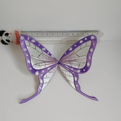 Handmade Chanhua Thread-Wrapped Ninja Butterfly Hair Clip - Pink Floral Hair Accessory