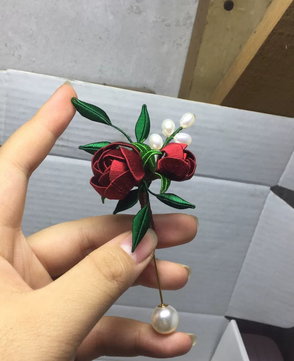 PF056 - Rose Chanhua Brooch - Wholesale