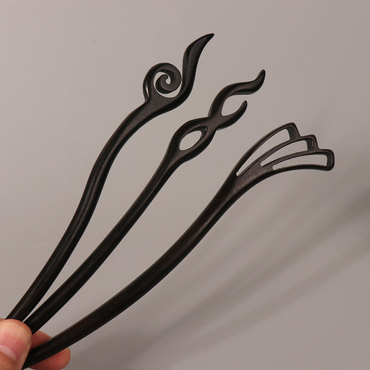 PF083 - Bastoncini per capelli in ebano da 18 cm - Ingrosso