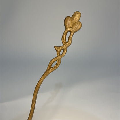 PF145 - 20cm Green Sandalwood Hair Sticks - Wholesale