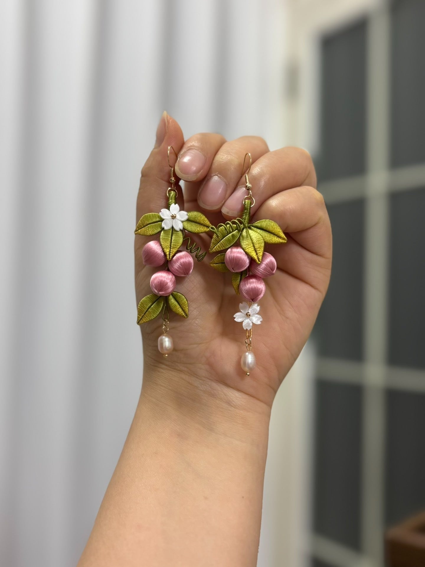 PF228 - Yellow Rose Chanhua Earrings - Wholesale