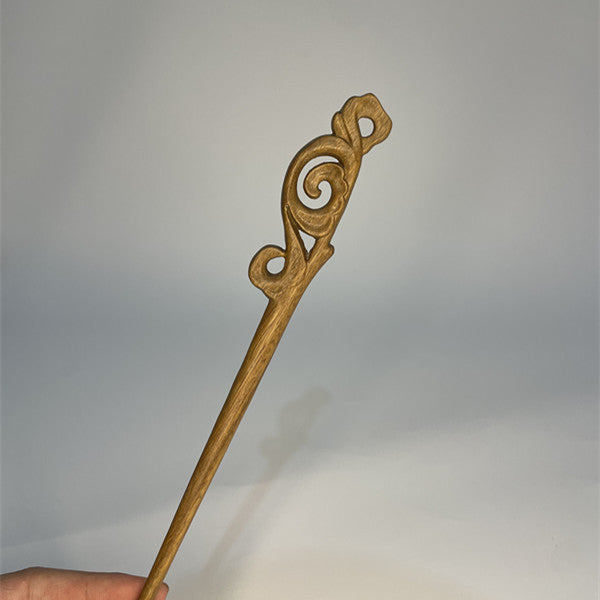 PF145 - 20cm Green Sandalwood Hair Sticks - Wholesale