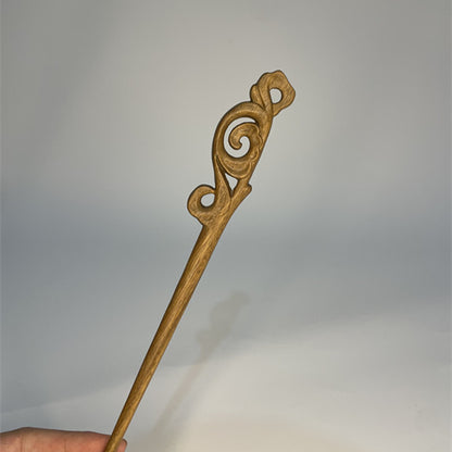 PF145 - 20cm Green Sandalwood Hair Sticks - Wholesale