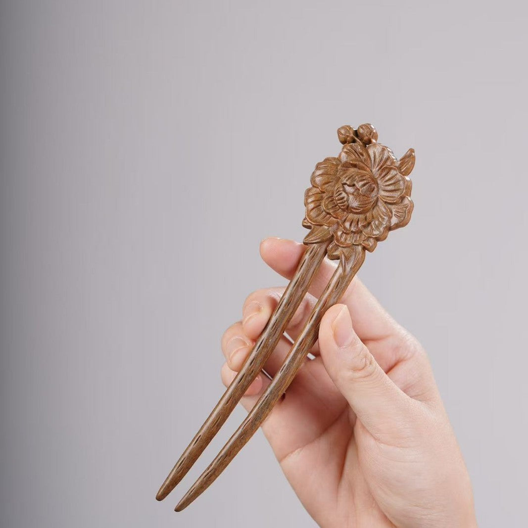 PF143 - Intricate Wooden Hair Sticks - Wholesale